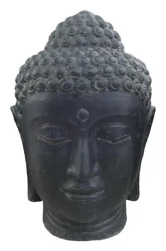 Product image of the product “Buddha head, 100cm height, cast stone, hollow, handcrafted & coloured 100 cm”